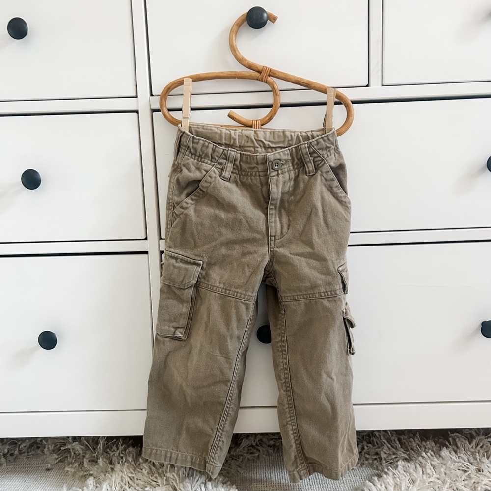 Kids Tan Cargo Pants